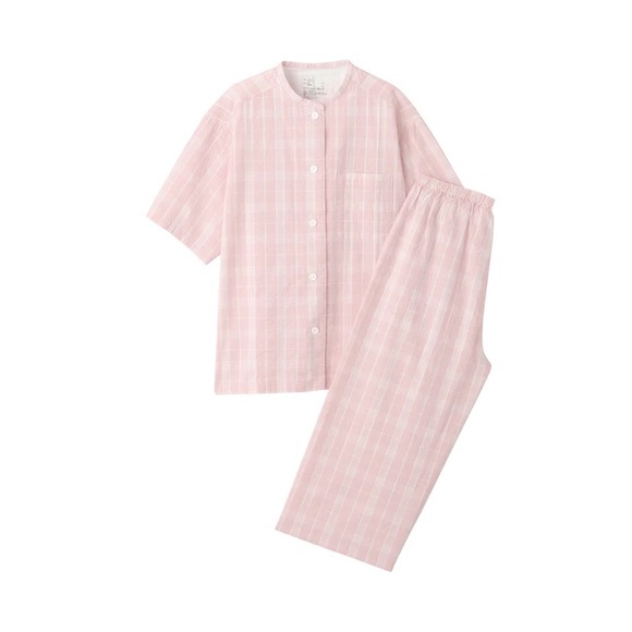 *SOLD*MUJI seersucker short sleeve pajamas - Picture 3 of 7